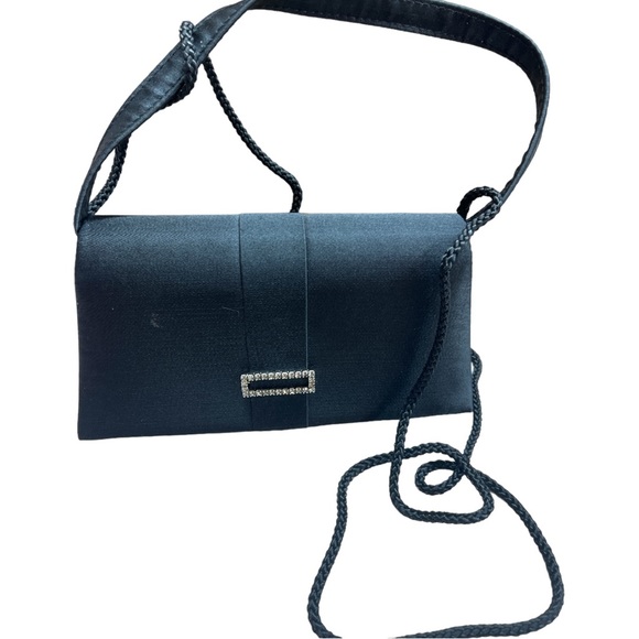 Black Clutch Purse with Rhinestone Embellishment Icing by Claires - Picture 6 of 8